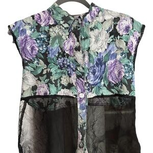 Fun sleeveless and see through shirt